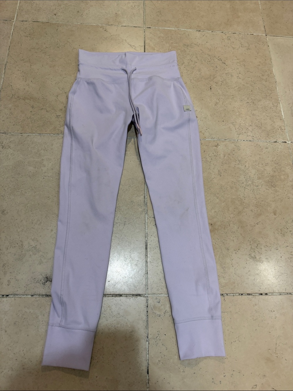 Vuori Lilac High-Waist Kids Leggings with Drawstring